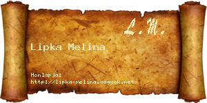 Lipka Melina névjegykártya